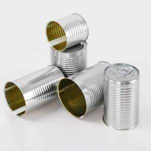 Empty tin cans for food packaging